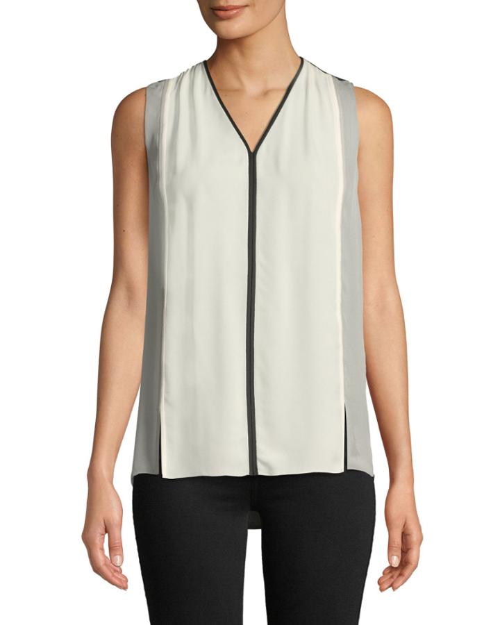 Lacina V-neck Sleeveless Colorblock