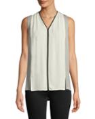 Lacina V-neck Sleeveless Colorblock