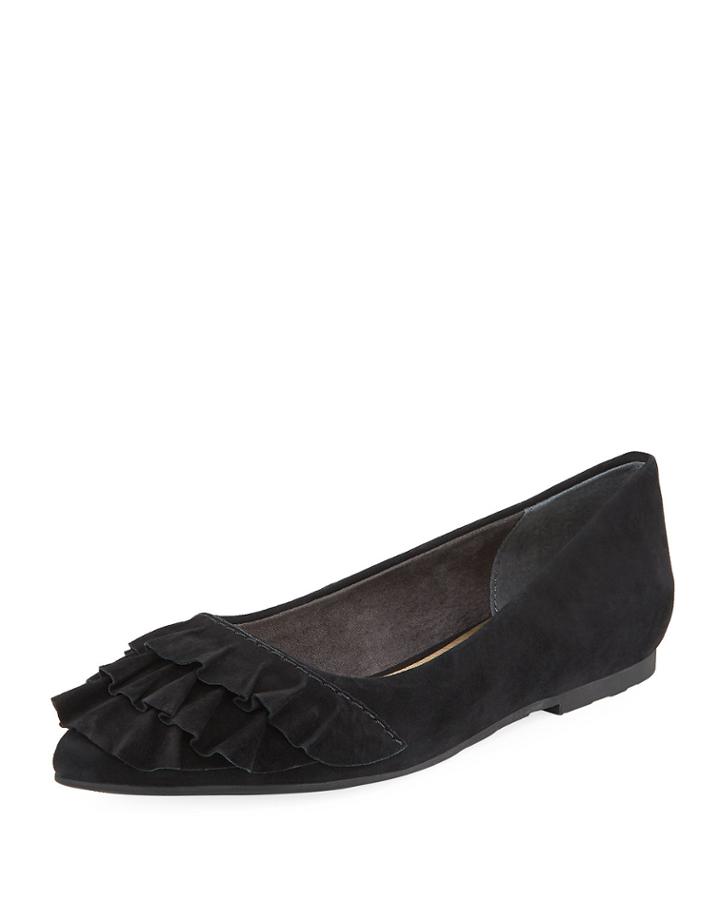 Downstage Ruffle Ballet Flats