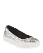 Kassie Studded Metallic Leather Slip-on