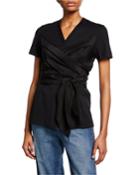 Short-sleeve Silk Wrapped Cotton Tee