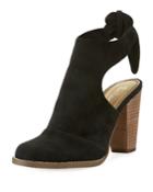 Danae Knotted Open-back Booties