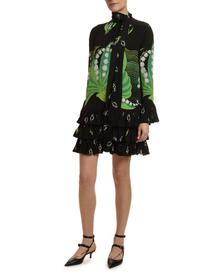 Lily Crepe De Chine Cocktail Dress