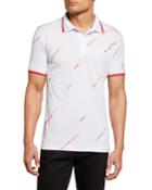 Men's Tipped Logo-print Polo