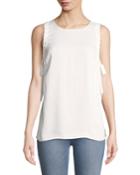 Sleeveless Ruffle Tank With Ties