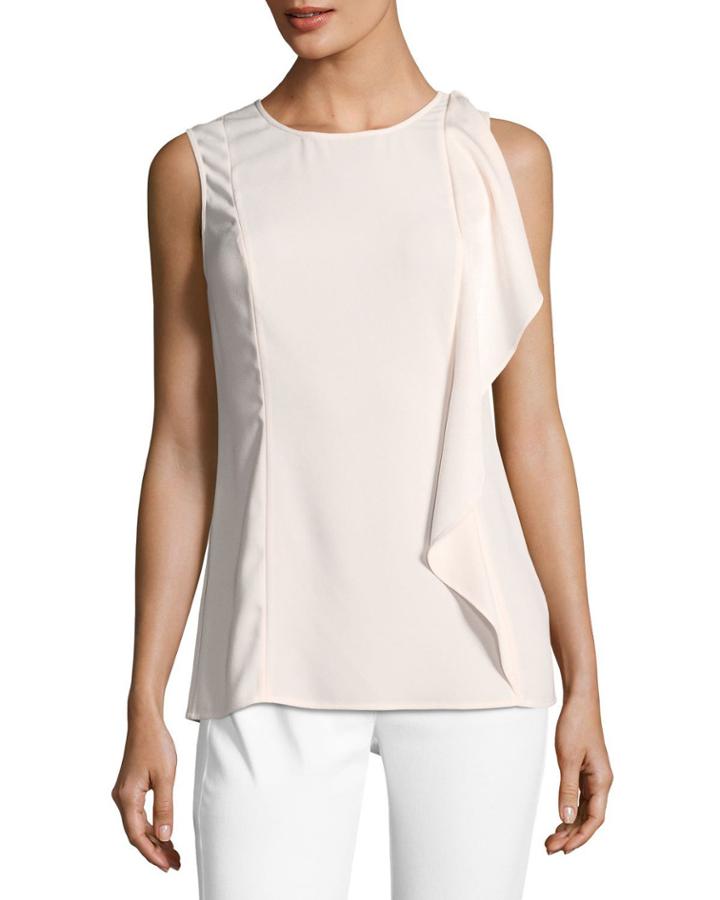 Lightweight Satin-back Crepe Top