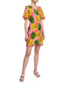 Raine 2 Pineapple-print Tassel-trim Dress