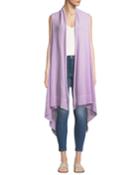 Linen Long Handkerchief Cardigan Vest
