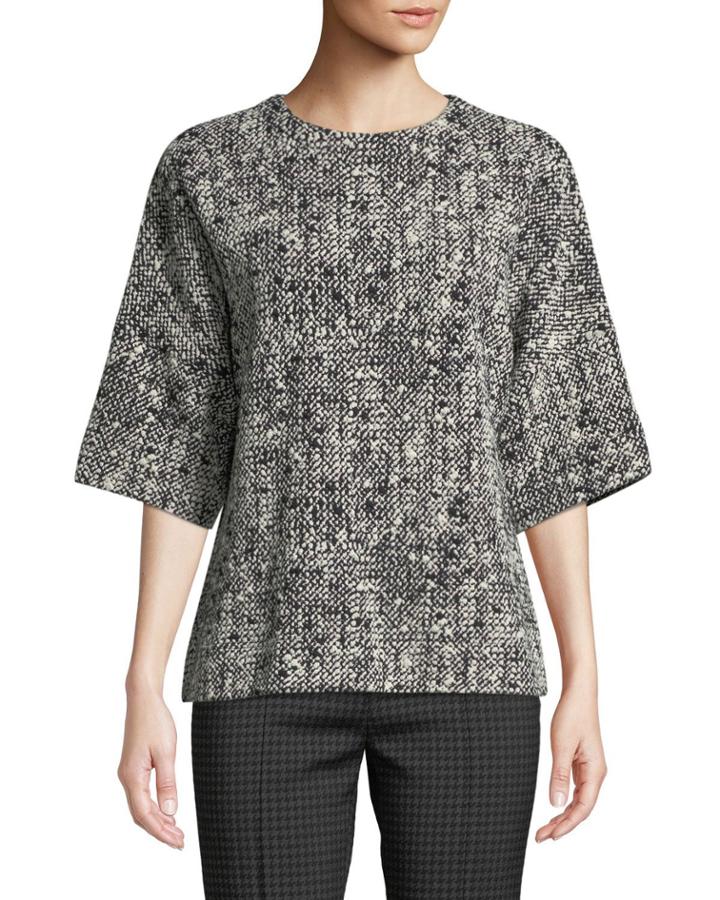 Round-neck Drop-shoulder