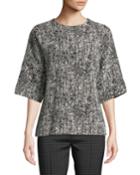 Round-neck Drop-shoulder