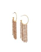 Tassel Hoop Earrings, Gold