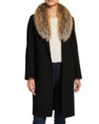 Double-face Cashmere Coat With Fur Collar