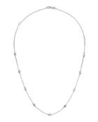 14k By-the-yard Floating Nine Diamond Station Necklace