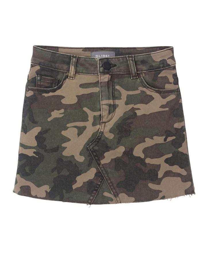Girl's Jenny Denim Camo Skirt,