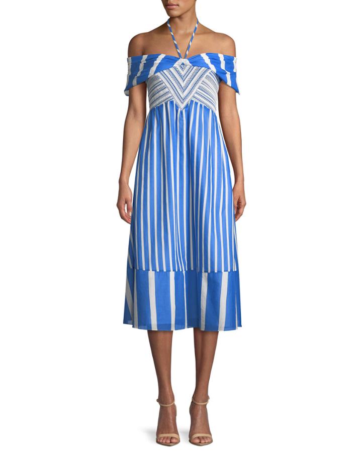 Celina Striped Off-the-shoulder