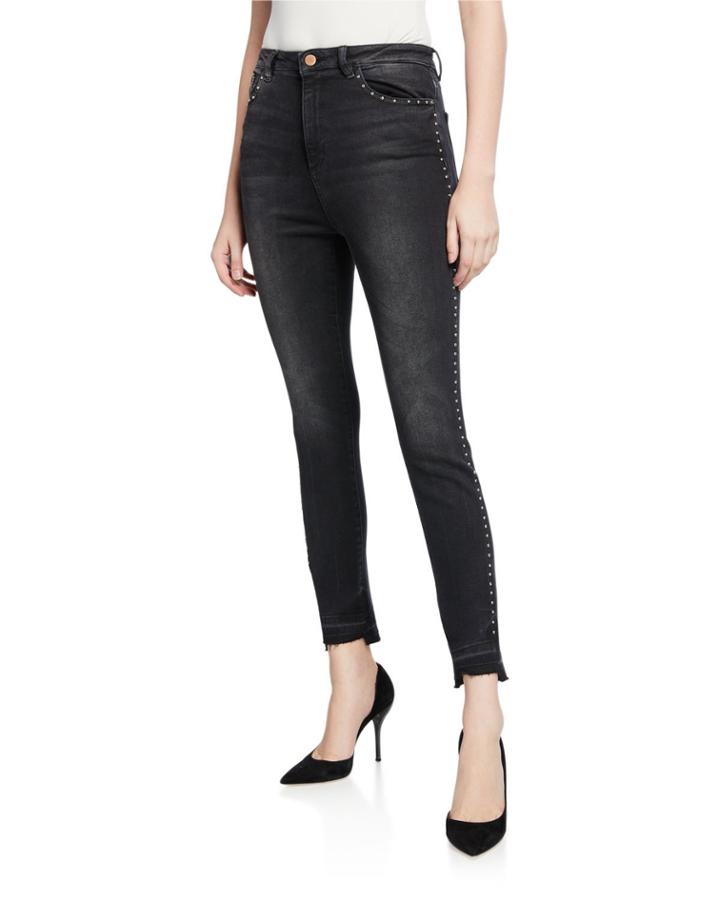 Chrissy Studded High-rise Ankle