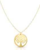 14k Italian Tree Of Life Pendant Necklace