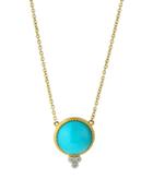 Provence 18k Turquoise/diamond Pendant Necklace