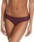 Monaco Fold-over Pintucked Swim Bikini Bottoms