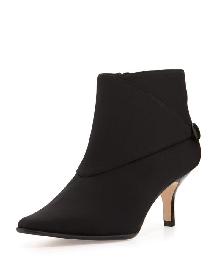 Loli Crepe Ankle Boots, Black