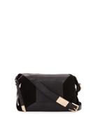 Kate Leather/suede Combo Crossbody Bag, Black