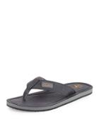 Tag Faux-leather Thong Sandal, Castlerock