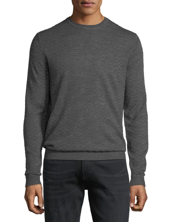 Men's Textured Crewneck