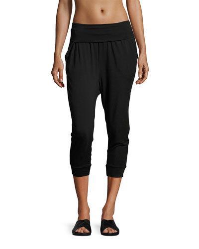 Zen Jersey-knit Jogger Pants, Black