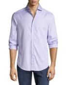 Men's Joined Pin Point Sport Shirt With French Collar