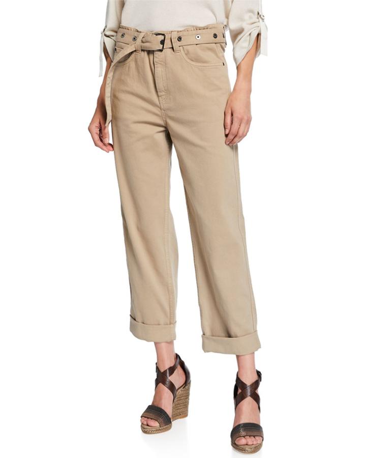 Garment-dyed Cuffed Jeans