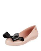 Space Love Iv Two-tone Bow Flat, Pink/black