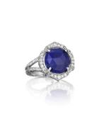 18k Rose-cut Sapphire & Diamond Cocktail Ring,