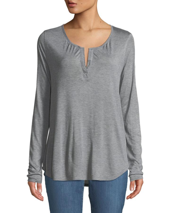 Split-neck Henley Tee