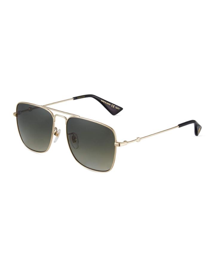 Men's Square Metal Aviator