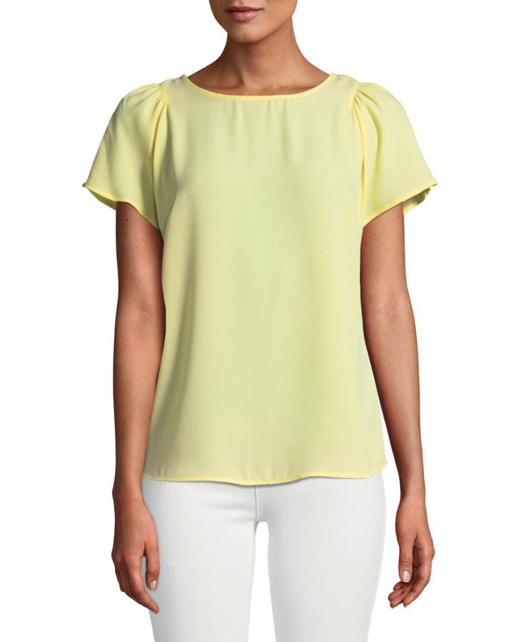 Flutter Sleeve Lightweight Blouse