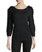 Ruffle-sleeve Knit