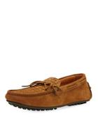 Allen Woven Suede Moccasin, Brown