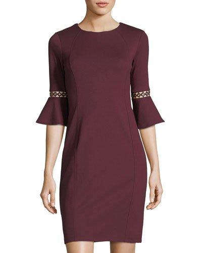 Bell-sleeve Compression Ponte