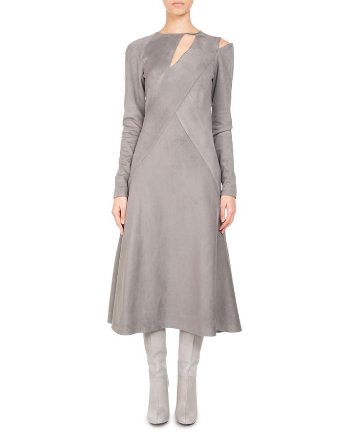 Faux-suede Cutout