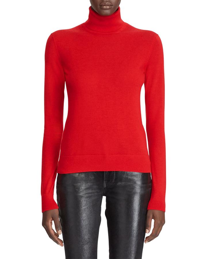 Cashmere Jersey Turtleneck