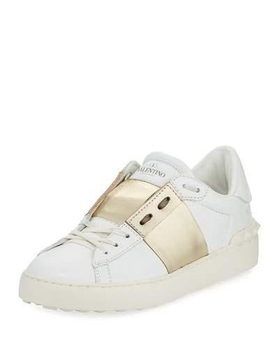 Leather Metallic Low-top