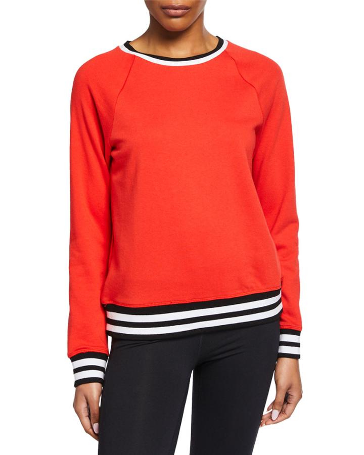 Weekend Striped Trim French Terry