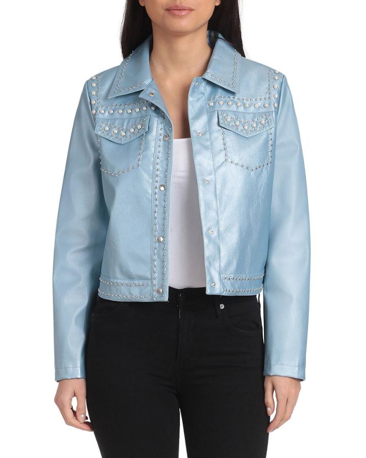 Metallic Studded Pearlescent Jacket