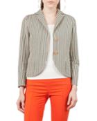 Seersucker Two-button Blazer
