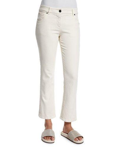 Cropped Flare-leg Denim Jeans