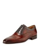 Leather Brogue Calf Leather Oxfords