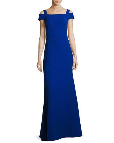 Cold-shoulder Crepe Gown, Royal