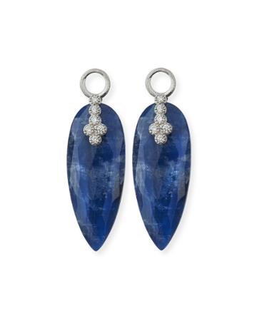 Provence 18k Teardrop Sapphire Doublet Earring Charms With Diamonds