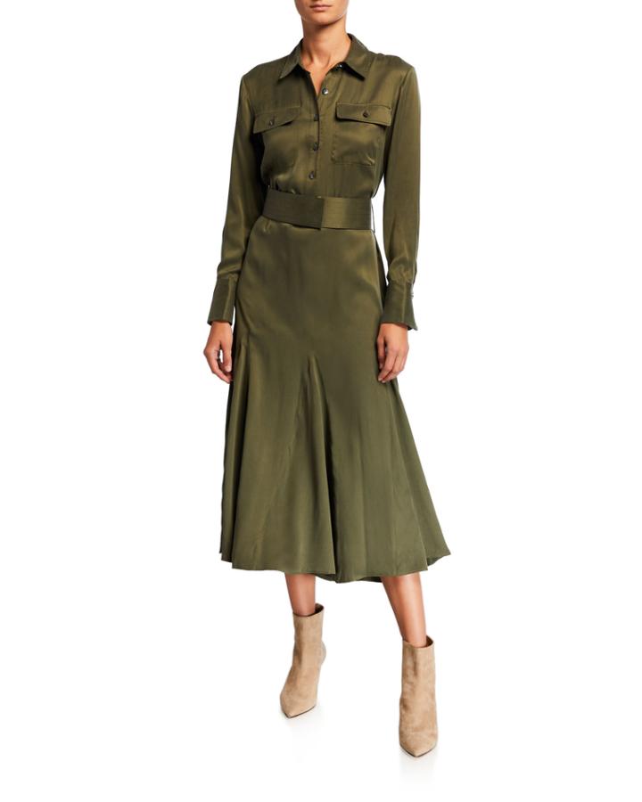 Lenora Button-front Long-sleeve