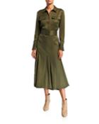 Lenora Button-front Long-sleeve